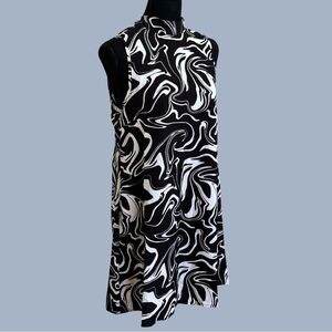 Black and White Marble Print Dress